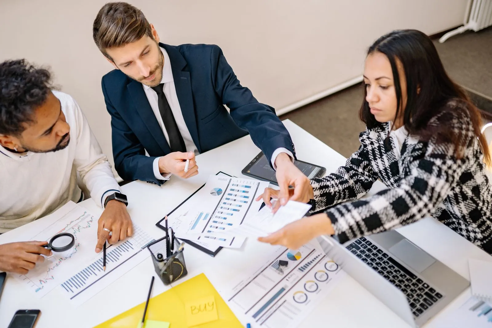 Recruitment consultants reviewing candidates