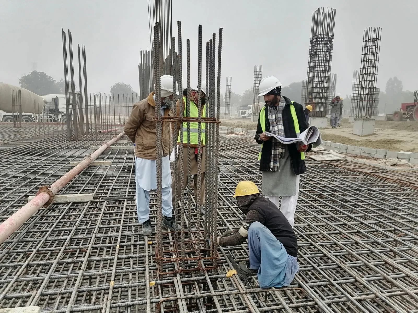 Construction crew on site